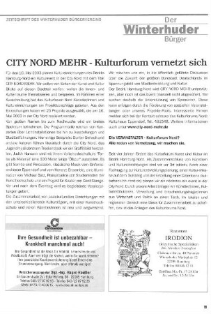 City Nord Mehr - Kulturforum vernetzt sich