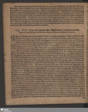 Cap. IIII. Von vier particular Finsternus / zweyen an der Sonnen / vnd zweyen am Monden vnd wie sie erscheinen werden.