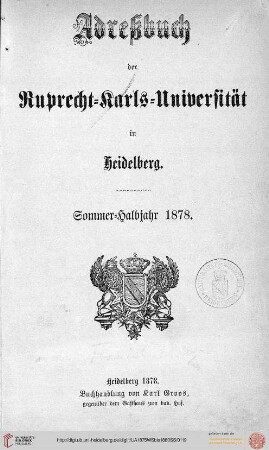 Sommersemester 1878