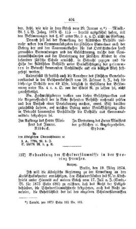 Behandlung der Schulversäumnisse in der Provinz Preußen : [V. Volksschulwesen]