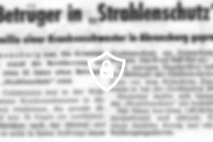 Betrüger in "Strahlenschutz"