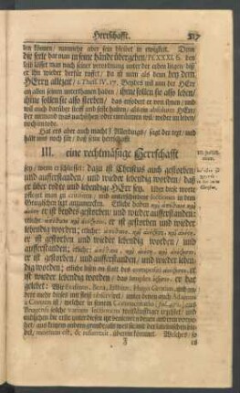 III. eine rechtmäßige Herrschafft.