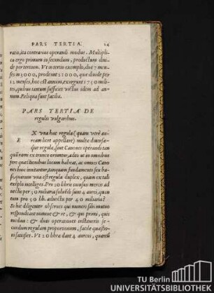 Pars tertia: De regula vulgarbus