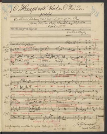 O Haupt voll Blut und Wunden; V (2), Coro, vl, ob, org; a-Moll; RWV WoO V/4, Nr. 3