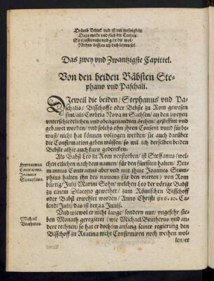 Das zwey und Zwantzigste Capittel.