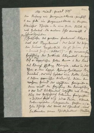 Text zum Inhalt der Handschrift