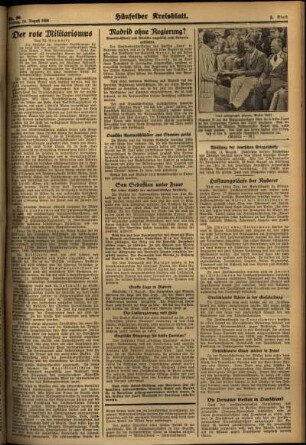 Zweite Ausgabe vom Freitag, den 14. August 1936.