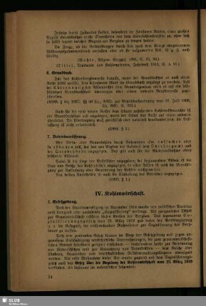 IV. Kohlenwirtschaft