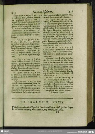 In Psalmum XXXIX. Psalmus XXXIX.