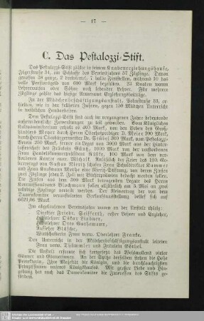 C. Das Pestalozzistift