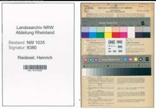 Entnazifizierung Heinrich Riedesel , geb. 31.12.1887 (Schlosser)