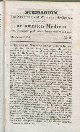 14. Januar 1839. No 2.