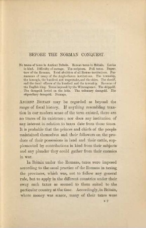 A history of taxation and taxes in England from the earliest times to the year 1885, 1. Taxation, from the earliest times to the civil war