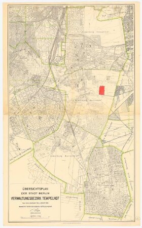 Pläne von Berlin und Umgebung: Tempelhof: Grundriss 1:10000