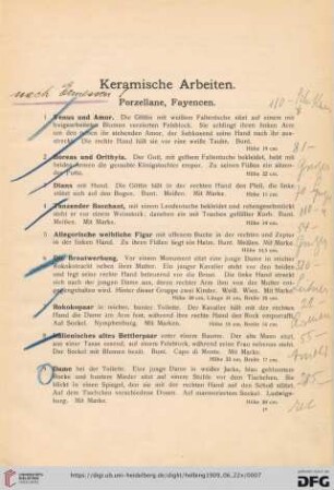 Keramische Arbeiten (Nr. 1-36)