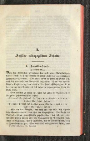 Familienschule : (Fortsetzung)