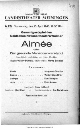 Aimée oder Der gesunde Menschenverstand