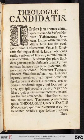 Theologiæ Candidatis