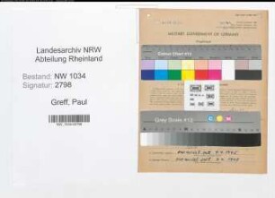 Entnazifizierung Paul Greff , geb. 15.06.1903 (Stabsintendant)
