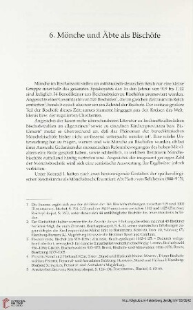 6. Mönche und Äbte als Bischöfe