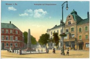 Wurzen. Wettinplatz mit Kriegerdenkmal