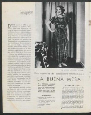 Una expresión de cordialidad internacional: La buena mesa