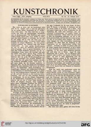 Rheinischer Kunstbrief