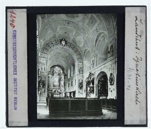 Landshut, St. Ignatius (Jesuitenkirche) : Innenansicht, Blick zum Chor