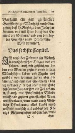 Barlaam ein gar geistlicher ... Das sechste Capitel