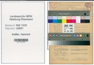 Entnazifizierung Heinrich Keifler , geb. 16.05.1905 (Bergmann)