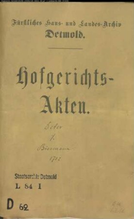 Detert, (Antons) Kinder Vormunde zu Horn gegen Johann Hermann Biermann in Horn - Erfüllung eines Abkommens