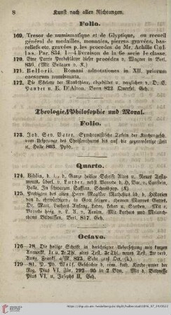 Theologie, Philosophie und Moral (Nr. 173 - 242)