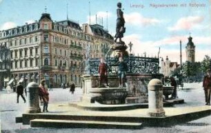 Leipzig: Mägdebrunnen mit Roßplatz