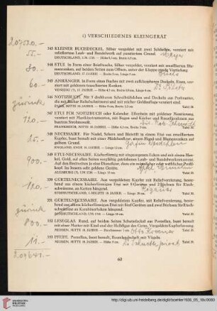 i) Verschiedenes Kleingerät (Nr. 543-588)