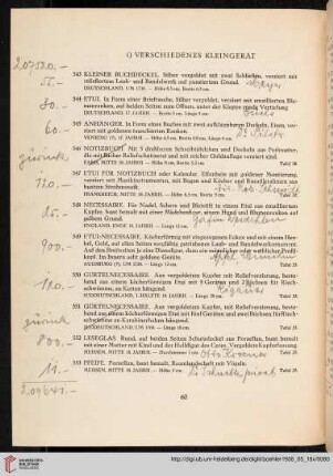 i) Verschiedenes Kleingerät (Nr. 543-588)