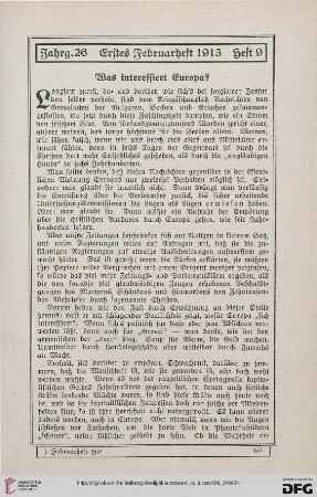 26: Was interessiert Europa?