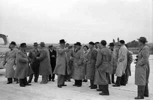 Bâle-Mulhouse: Gruppe der Journalisten auf dem Flugplatz