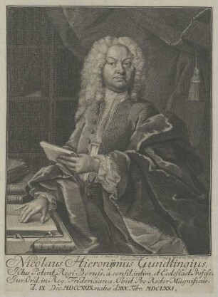 Bildnis des Nicolaus Hieronymus Gundlingus