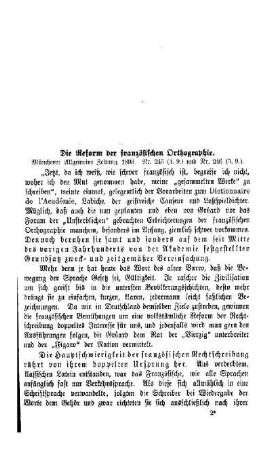 Die Reform der französischen Orthographie