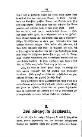 Zwei pädagogische Hauptwerke