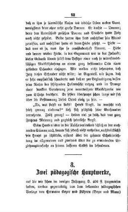 Zwei pädagogische Hauptwerke