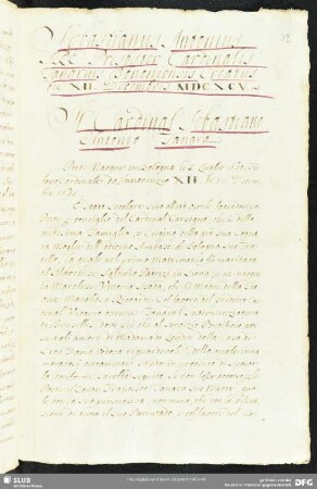 Cardinal Sebastiano Antonio Tanara