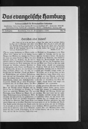 Herrschen oder dienen?
