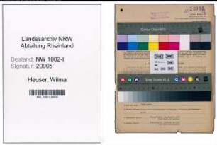 Entnazifizierung Wilma Heuser, geb. 22.04.1906 (Kontoristin)