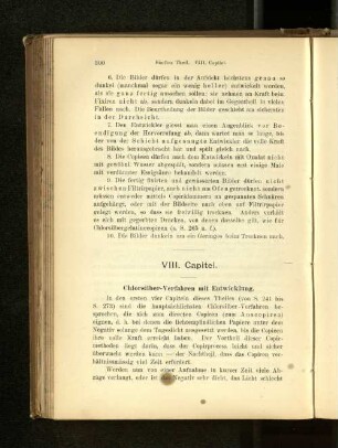 VIII. Capitel. Chlorsilber-Verfahren mit Entwicklung.