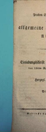 Einladungsschrift zu der öffentlichen Prüfung des Gymnasium Casimirianum. 1831