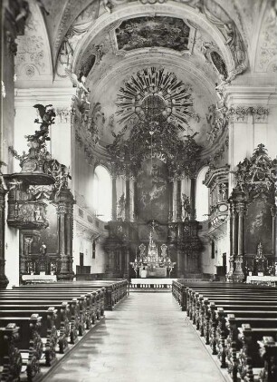 Eichstätt, Jesuitenkirche : Eichstätt. Jesuitenkirche. Inneres nach Osten
