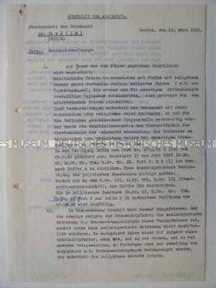Rundschreiben mit Anweisungen des OKW für die Seelsorge in der Wehrmacht (Abschrift)