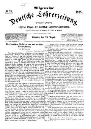 Von deutschem Volkstum und von deutscher Volkserziehung