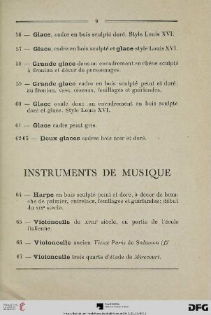 Instruments de musique (Nr. 64-85)
